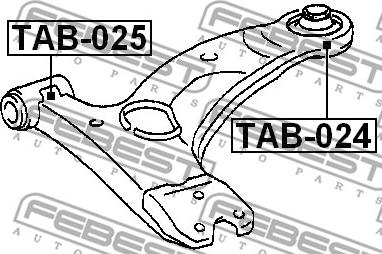 Febest TAB-025 - Tukivarren hela inparts.fi