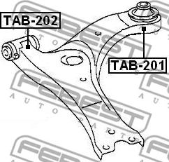 Febest TAB-201 - Tukivarren hela inparts.fi