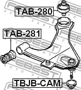 Febest TAB-280 - Tukivarren hela inparts.fi