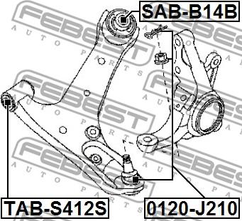 Febest TAB-S412S - Tukivarren hela inparts.fi