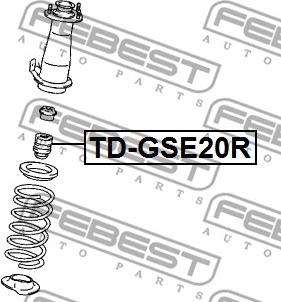 Febest TD-GSE20R - Vaimennuskumi, jousitus inparts.fi