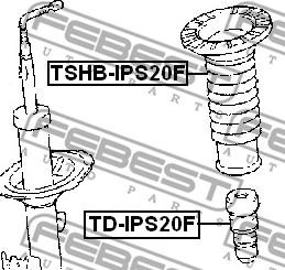 Febest TD-IPS20F - Vaimennuskumi, jousitus inparts.fi