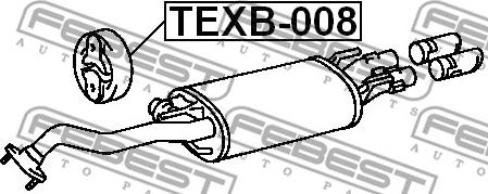 Febest TEXB-008 - Pidike, pakoputkisto inparts.fi