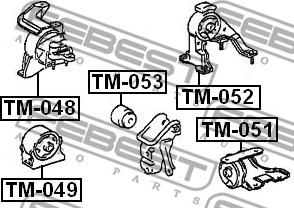 Febest TM-051 - Moottorin tuki inparts.fi