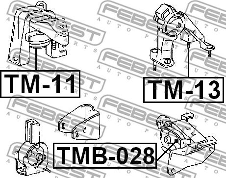 Febest TMB-028 - Moottorin tuki inparts.fi