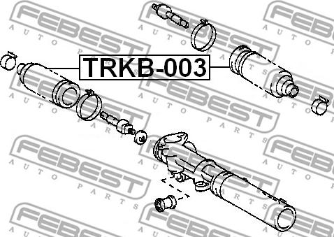 Febest TRKB-003 - Paljekumi, ohjaus inparts.fi