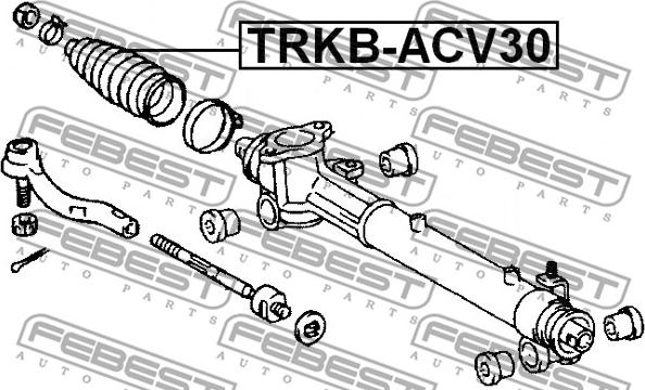 Febest TRKB-ACV30 - Paljekumi, ohjaus inparts.fi