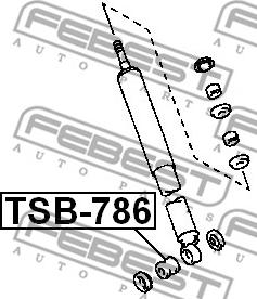 Febest TSB-786 - Välilevy, iskunvaimennin inparts.fi