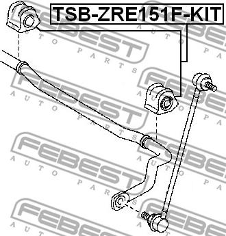 Febest TSB-ZRE151F-KIT - Korjaussarja, vakaajan hela inparts.fi