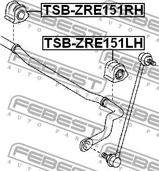 Febest TSB-ZRE151RH - Laakerin holkki, vakaaja inparts.fi