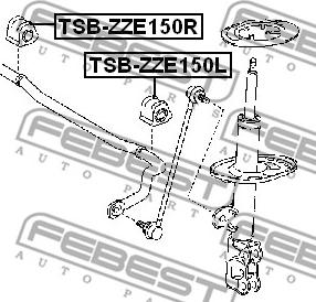 Febest TSB-ZZE150L - Laakerin holkki, vakaaja inparts.fi