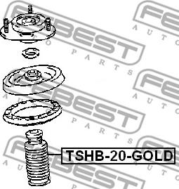 Febest TSHB-20-GOLD - Suojus / palje, iskunvaimentaja inparts.fi