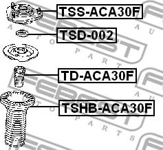 Febest TSS-ACA30F - Jousijalan tukilaakeri inparts.fi