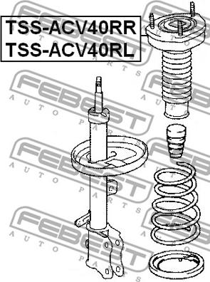 Febest TSS-ACV40RL - Jousijalan tukilaakeri inparts.fi