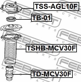 Febest TSS-AGL10F - Jousijalan tukilaakeri inparts.fi