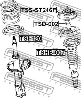 Febest TSS-ST246F - Jousijalan tukilaakeri inparts.fi