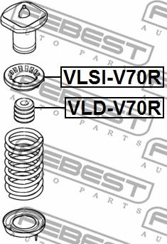 Febest VLD-V70R - Vaimennuskumi, jousitus inparts.fi