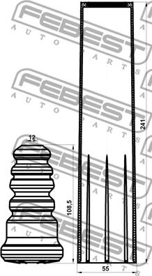 Febest VLSHB-S40IIR-KIT - Pölysuojasarja, iskunvaimennin inparts.fi