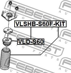 Febest VLSHB-S60F-KIT - Pölysuojasarja, iskunvaimennin inparts.fi