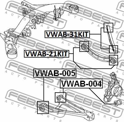 Febest VWAB-31KIT - Tukivarren hela inparts.fi