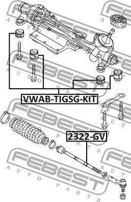 Febest VWAB-TIGSG-KIT - Hammastangon hela inparts.fi