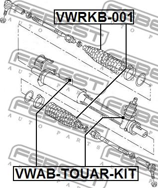 Febest VWAB-TOUAR-KIT - Hammastangon hela inparts.fi