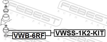 Febest VWB-6RF - Rullalaakeri, jousijalkalaakeri inparts.fi