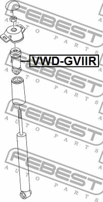 Febest VWD-GVIIR - Vaimennuskumi, jousitus inparts.fi