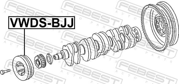 Febest VWDS-BJJ - Hihnapyörä, kampiakseli inparts.fi