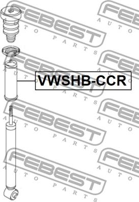 Febest VWSHB-CCR - Suojus / palje, iskunvaimentaja inparts.fi