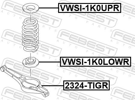 Febest VWSI-1K0UPR - Jousilautanen inparts.fi