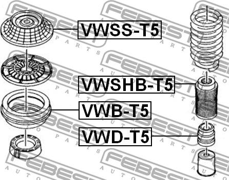 Febest VWSS-T5 - Jousijalan tukilaakeri inparts.fi