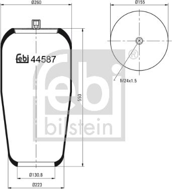 Febi Bilstein 44587 - Metallipalje, ilmajousitus inparts.fi