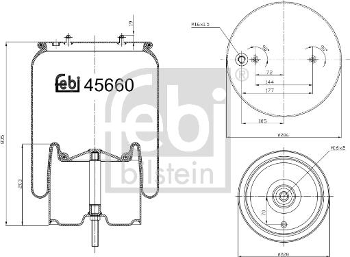 Febi Bilstein 45660 - Metallipalje, ilmajousitus inparts.fi