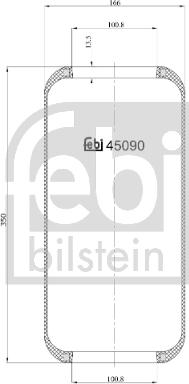 Febi Bilstein 45090 - Metallipalje, ilmajousitus inparts.fi