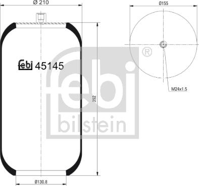 Febi Bilstein 45145 - Metallipalje, ilmajousitus inparts.fi