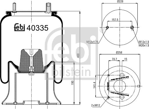 Febi Bilstein 40335 - Metallipalje, ilmajousitus inparts.fi