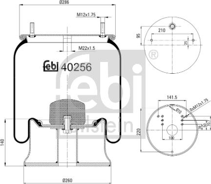 Febi Bilstein 40256 - Metallipalje, ilmajousitus inparts.fi