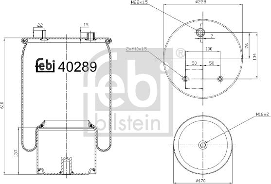 Febi Bilstein 40289 - Metallipalje, ilmajousitus inparts.fi