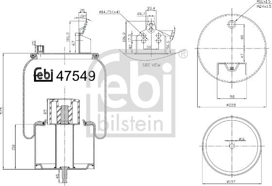 Febi Bilstein 47549 - Metallipalje, ilmajousitus inparts.fi