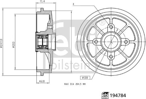 Febi Bilstein 194784 - Jarrurumpu inparts.fi