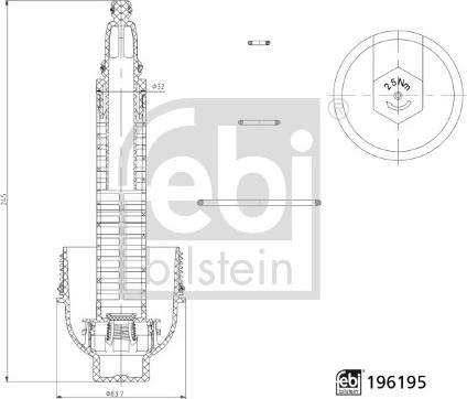 Febi Bilstein 196195 - Kansi, öljysuodatinpesä inparts.fi