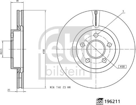 Febi Bilstein 196211 - Jarrulevy inparts.fi