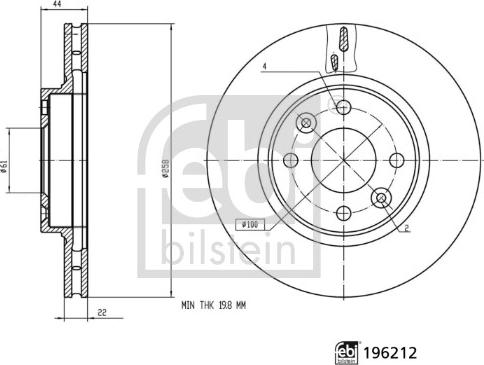 Febi Bilstein 196212 - Jarrulevy inparts.fi