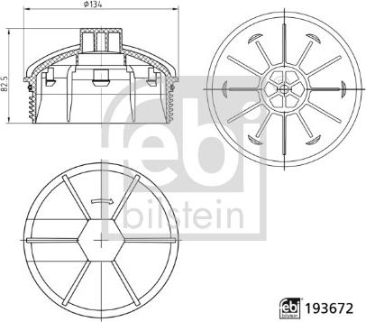 Febi Bilstein 193672 - Kansi, öljysuodatinpesä inparts.fi