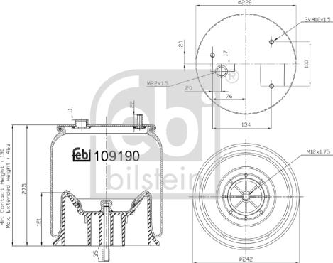 Febi Bilstein 109190 - Metallipalje, ilmajousitus inparts.fi