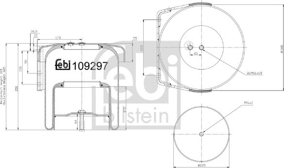 Febi Bilstein 109297 - Metallipalje, ilmajousitus inparts.fi