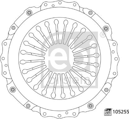 Febi Bilstein 105255 - Kytkimen painelevy inparts.fi