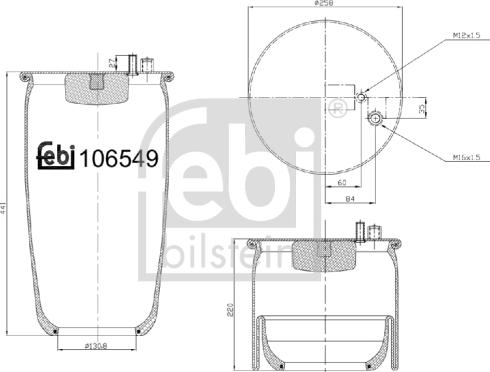 Febi Bilstein 106549 - Metallipalje, ilmajousitus inparts.fi