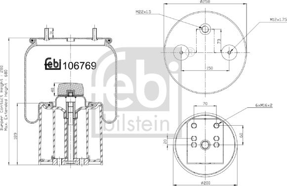 Febi Bilstein 106769 - Metallipalje, ilmajousitus inparts.fi